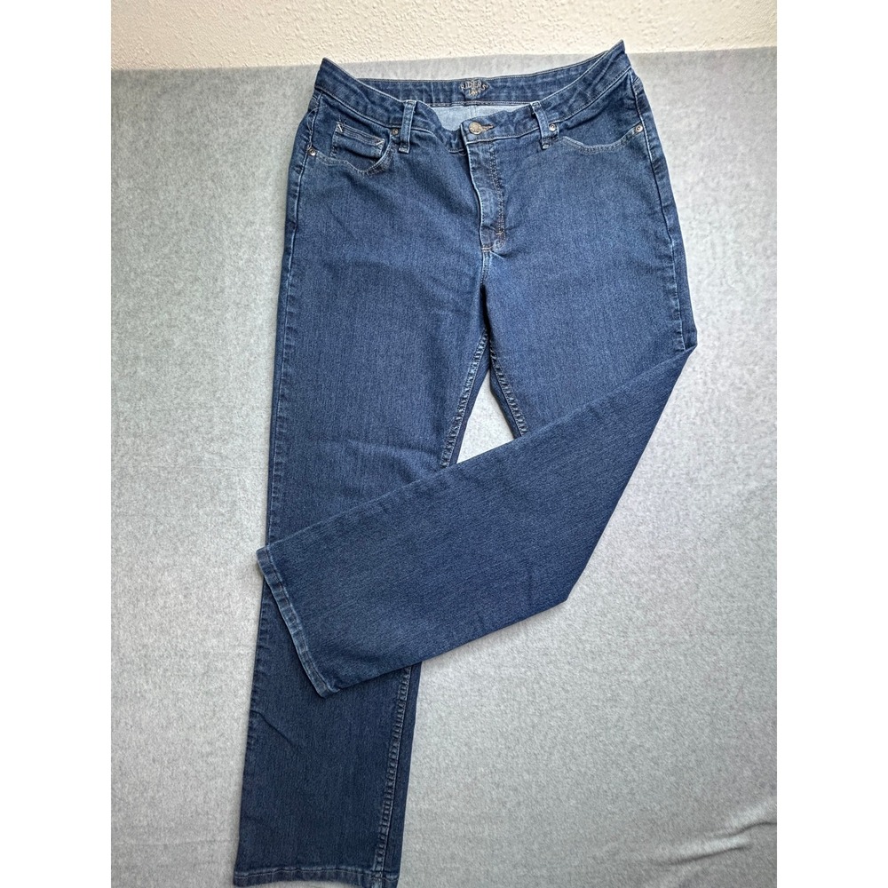 Riders by Lee Women Relaxed Fit Straight Leg Jeans Dark Wash Size 16L